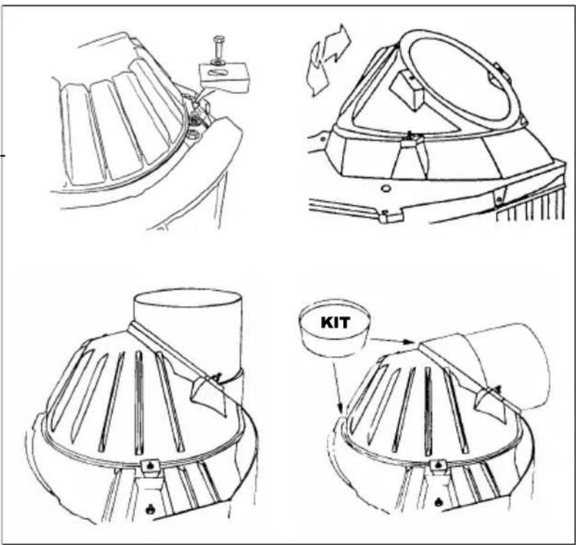 DOVRE 2000CBGL - Montage van rookklok en aansluitkraag. - 1