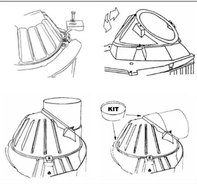 DOVRE 2000CBBS - Montage der Rauchglocke und des Anschlusskragen. - 1