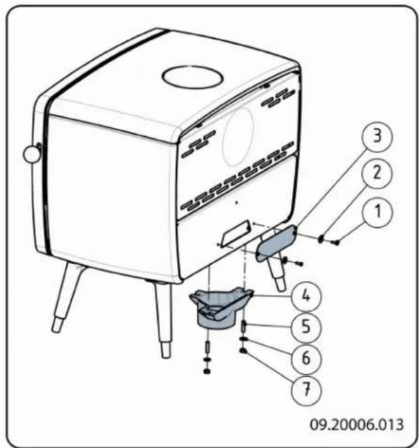 DOVRE Vintage 30 - Buitenluchttaansluiting via de vloer - 1