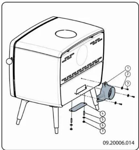 DOVRE Vintage 30 - Buitenluchttaansluiting via dechterkant van het toestel - 1