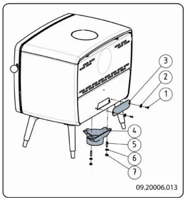 DOVRE Vintage 35 - Outside air connection via the floor - 1