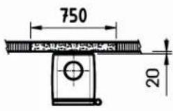 DOVRE Vintage 35 - Vintage 30 - Minimale afstanden: - 2