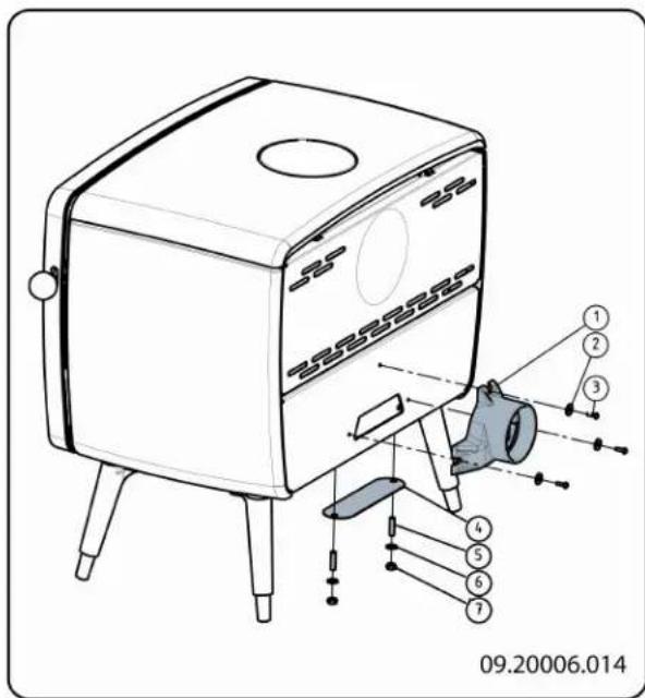 DOVRE Vintage 35 - Buitenluchttaansluiting via dechterkant van het toestel - 1