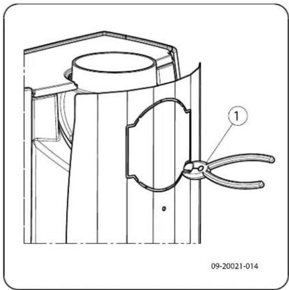 DOVRE Sense 303 - Preparing the connection to the flue - 1
