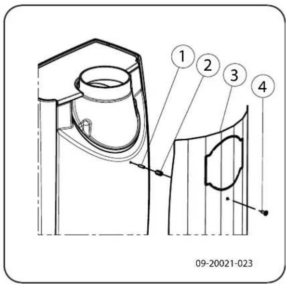 DOVRE Sense 303 - Montage du bouclier thermique Raccordement à l'arrière - 1