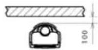 DOVRE Sense 103 - Sense - Minimum distances in millimetres for version with heat shiel - 1