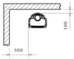 DOVRE Sense 100 - Sense - Mindestabstände in Millimetern für die Ausführung mit Hitzes - 4