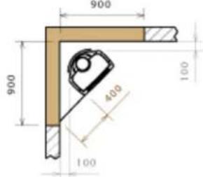 DOVRE Sense 100 - Sense - Minimum distances in millimetres for version with heat shiel - 8