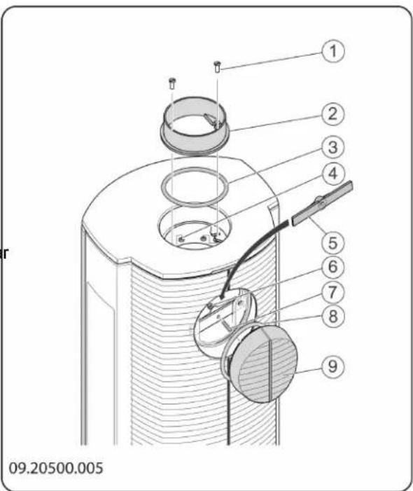 DOVRE ASTRO 3MFWB - Preparing the connection to Connect to top the flue - 3