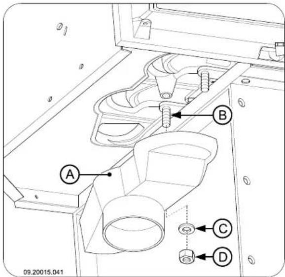 DOVRE ASTRO 4CBP LEON - Outside air intake duct through the wall or the floor and the connection collar - 1