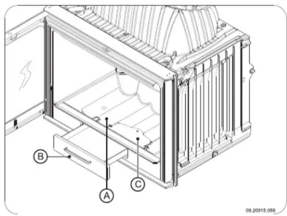 DOVRE ASTRO 4CBP LEON - Ash removal in models 2176 2576 - 1