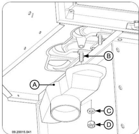 DOVRE ASTRO 3CBWB PEGASUS - Collegamento alla presa d'aria esterna attraverso la parete o il pavimento e il raccordo di collegamento - 1