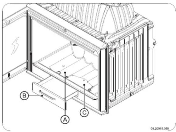 DOVRE ASTRO 3CBWB PEGASUS - Ash removal in models 2176 2576 - 1