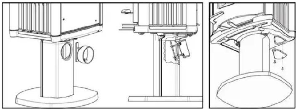 DOVRE ASTRO 2 P - Assembling the outside combustion air connection Astro2 P - 1