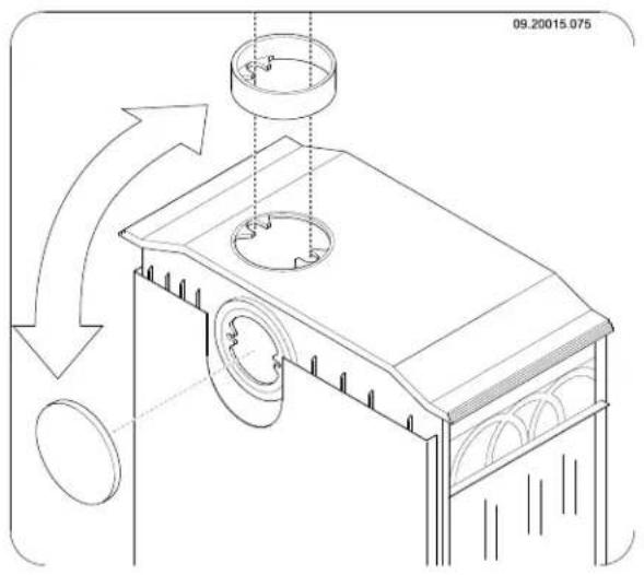 DOVRE 750GM - Preparing the connection to chimney - 1