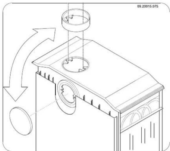 DOVRE 750GM - Préparation du raccordement au conduit de cheminée - 1