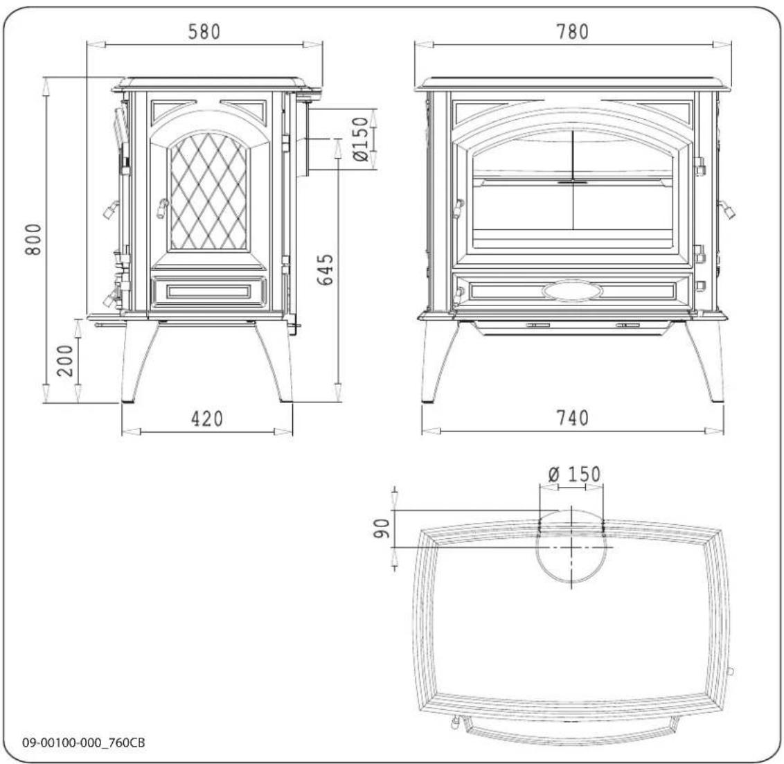 DOVRE 760CB - Bijlage 2: Afmetingen - 4