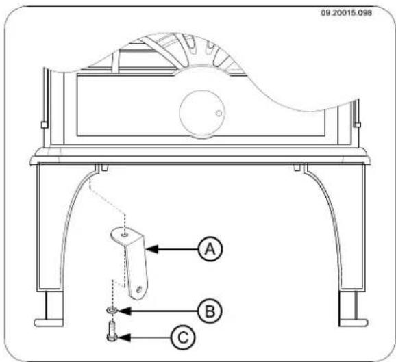 DOVRE 550CB - Montare la maniglia e il supporto (modello 550CB) - 2