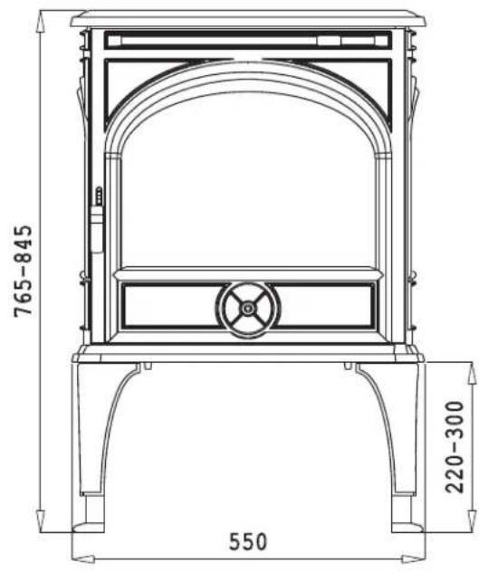 DOVRE 550CB - Bijlage 2: Afmetingen - 1