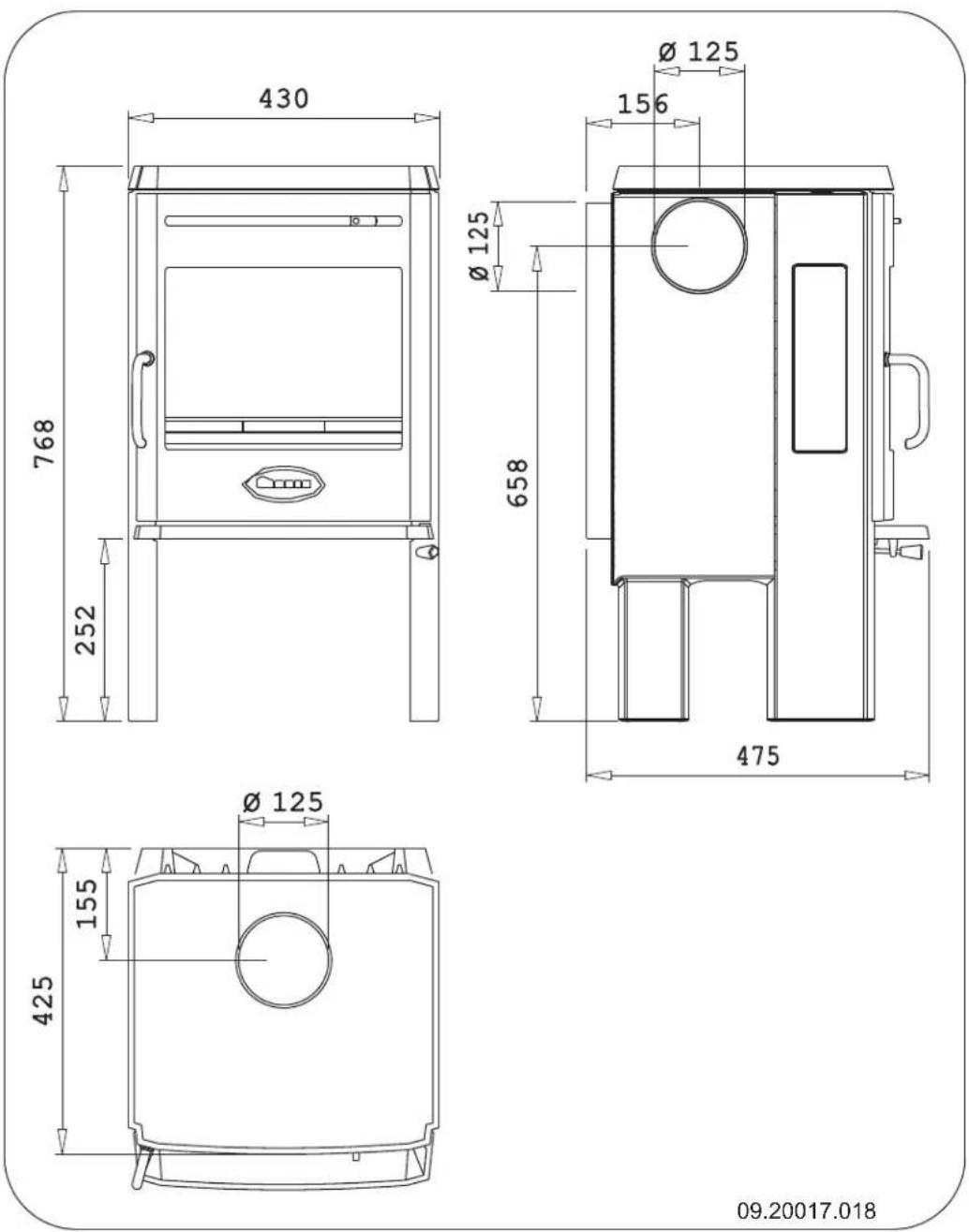 DOVRE 350CB3WB - Bijlage 2: Afmetingen - 2