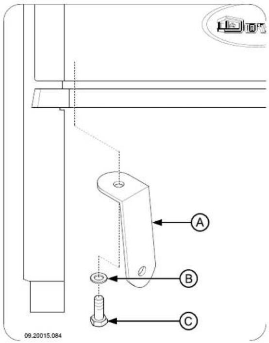 DOVRE 350CB3WB - Monter le support de poignée - 1