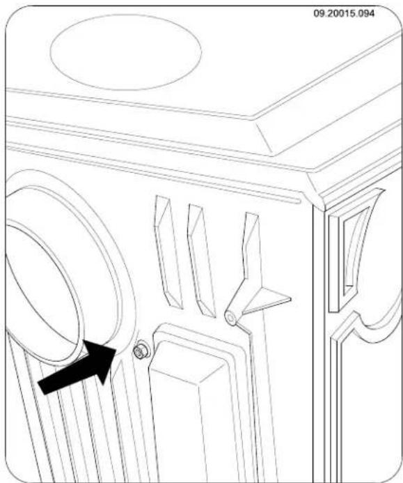 DOVRE 350CB3WB - Removing the baffle plate - 1