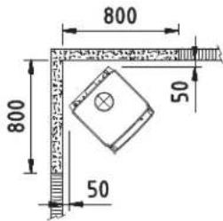 DOVRE 360CB - Allegato 3: Distanza da materiali inflammabili 350CB, 350CB3, 350CB3/WB - Distanze minime in millimetri - 8