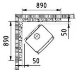 DOVRE 360CB - 360CB und 360CB3 - Mindestabstände in Millimetern - 9