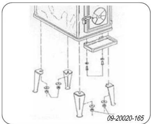 DOVRE 300CB - Montage der Beine und des Aschenauffangbehalters - 1