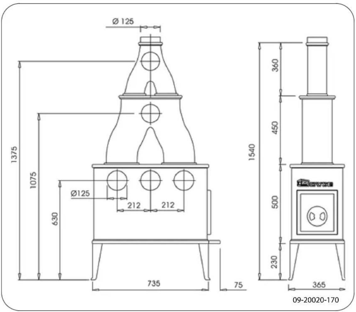 DOVRE 300CB - Bijlage 2: Afmetingen - 3