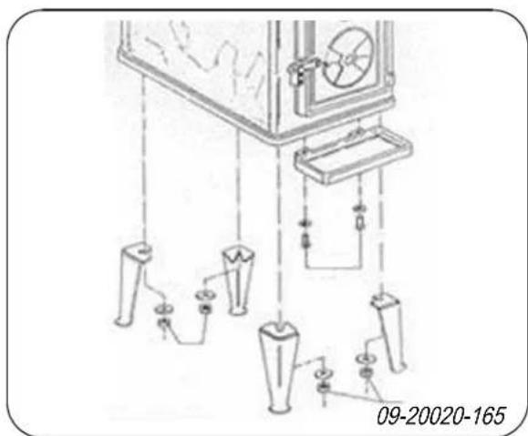 DOVRE 300CB - Montage des pieds et du à cendres - 1