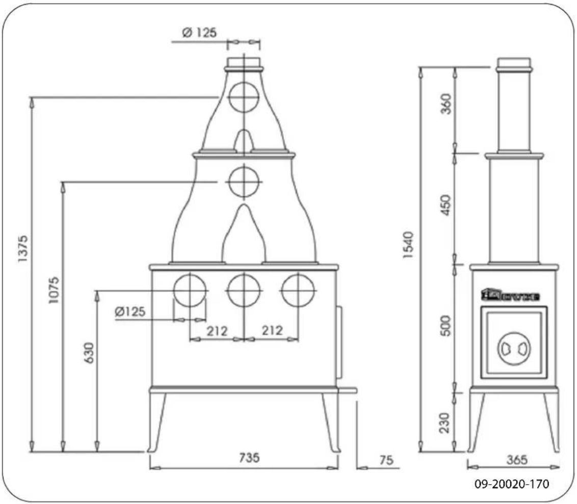 DOVRE 340CB - Appendix 2: Dimensions - 3