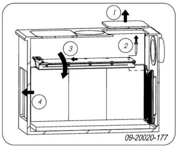 DOVRE 340CB - Flammplatte (Lufttunnelplatte) - 2