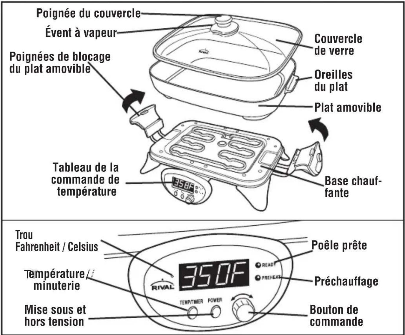 Rival S16SGCN - FAMILIARISEZ-VOUS AVEC LA POÉLE À FRIRE ÉLECTRIQUE - 1