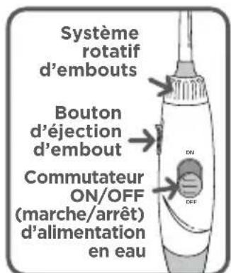 Waterpik WP670 - Sélection et insertion de l'embout - 2