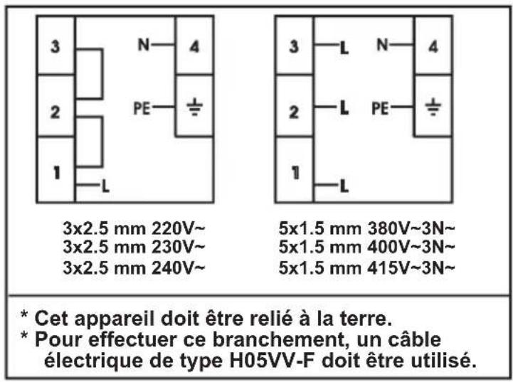 ATLANTIC ATP4V - BRANCHEMENT ÉLECTRIQUE DE LA PLAQUE - 1