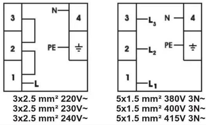 WALTHAM WTPI3 - Scheme bornier de connexion - 1