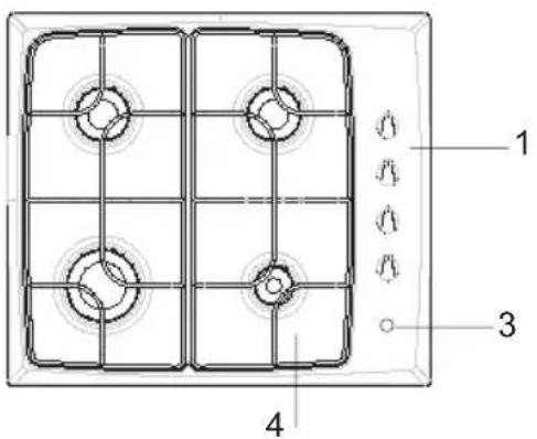 HIGH ONE TM 31 B MK2 - PLAQUE GAZ ET MIXTE - 3