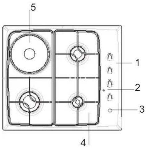 HIGH ONE TM 31 B MK2 - PLAQUE GAZ ET MIXTE - 1