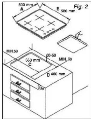 BLUESKY BLP 400 FR - 3.a. Installation de votre table de cuisson encastrable - 1