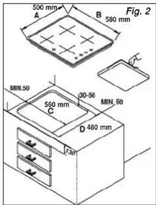 BLUESKY BL 401 - 3.a. Installation de votre table de cuisson encastrable - 1