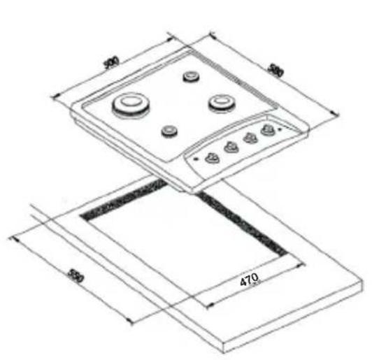 CALIFORNIA TCT6202XCA - INSTALLATION DE LA TABLE DE CUISSON - 1
