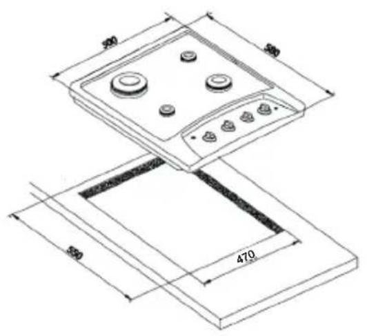 CALIFORNIA TCT6102BCA - Installation de la TABLE de cuisson - 1