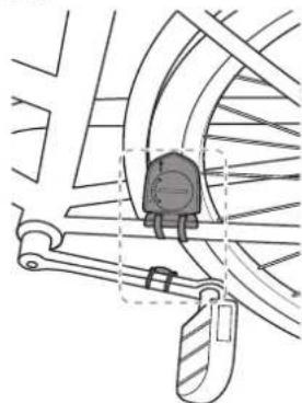 Bryton Rider 210 - Installer le Capteur de vitesse/cadence/ double (optionnel) - 10