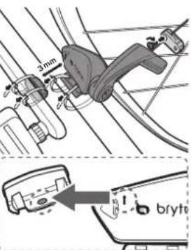 Bryton Rider 210 - Installer le Capteur de vitesse/cadence/ double (optionnel) - 13