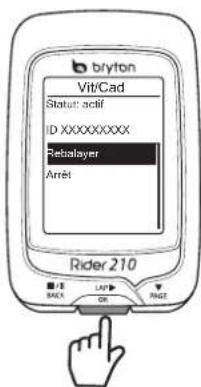 Bryton Rider 210 - Installer le Capteur de vitesse/cadence/ double (optionnel) - 15
