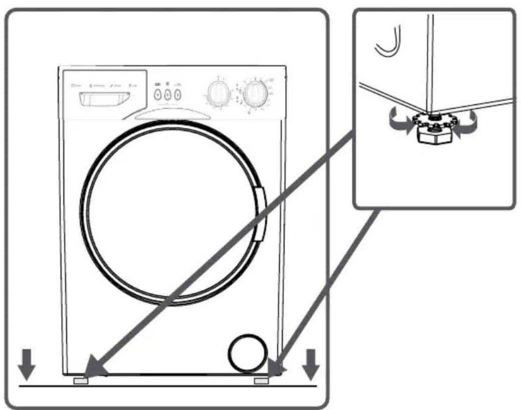 Carrefour Home HLF105APS13 - N'installez pas la machine sur un tapis ou des surfaces similaires. - 1
