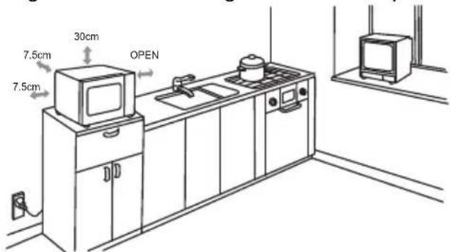 Carrefour Home HM02010 - Verwijder de mica bescherming in lichtbruine kleur nicht die aan de binnenkant van de oven vastgemaakt is ter bescherming van de microgolfoven. Installatie - 1