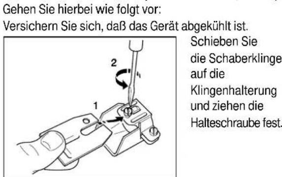 BLACK & DECKER KX1682 - AUFSETZEN DES SCHABERS (nur Modell KX1682, KX1683) - 1