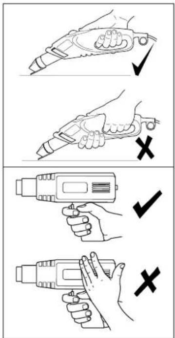 BLACK & DECKER KX1682 - MANUSEAMENTO DA PISTOLA DE AR QUENTE - 1